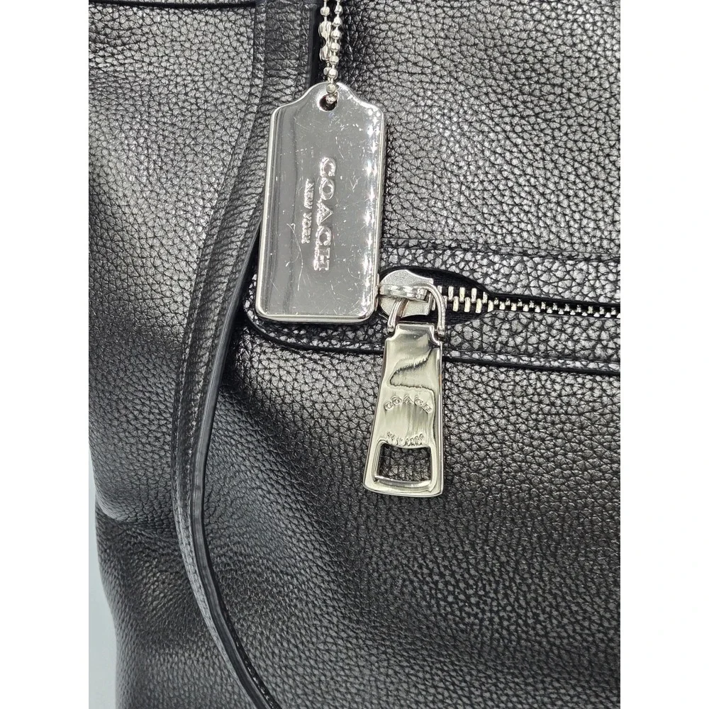 Coach Tyler Tote Black Pebbled Leather Shoulder Bag Crossbody 2-Way Handbag
